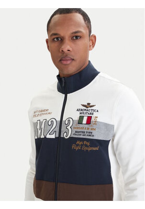 Aeronautica Militare Bluza 261FE2095UF00674 Biały Regular Fit. Kolor: biały. Materiał: bawełna