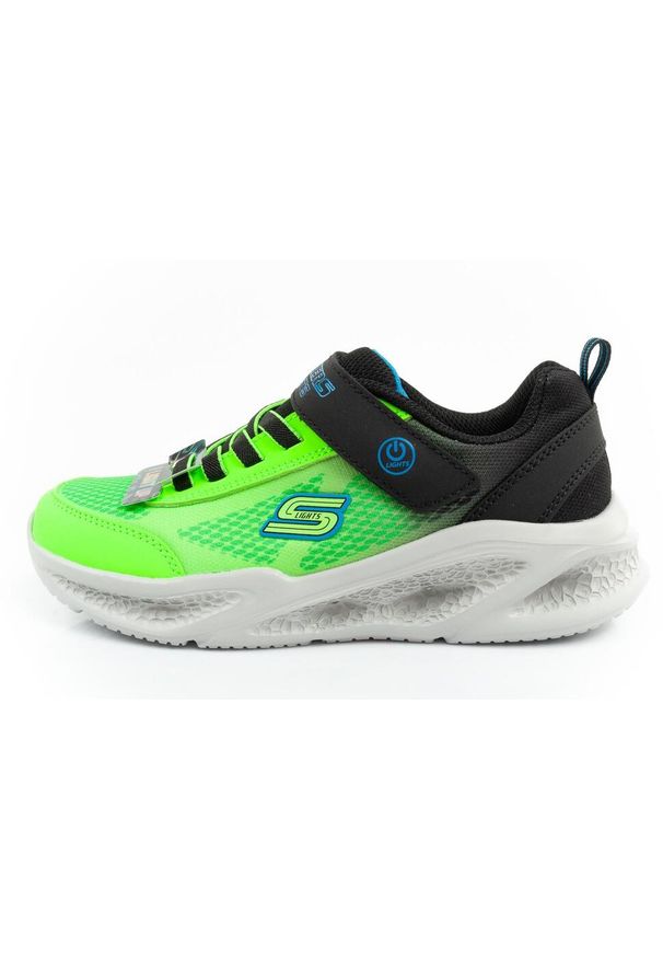skechers - Buty sportowe dziecięce Skechers S Lights-Meteor LED. Kolor: zielony, czarny, wielokolorowy