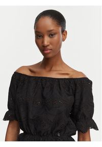 Guess Bluzka W6GP47 K3336 Czarny Regular Fit. Kolor: czarny. Materiał: bawełna #3