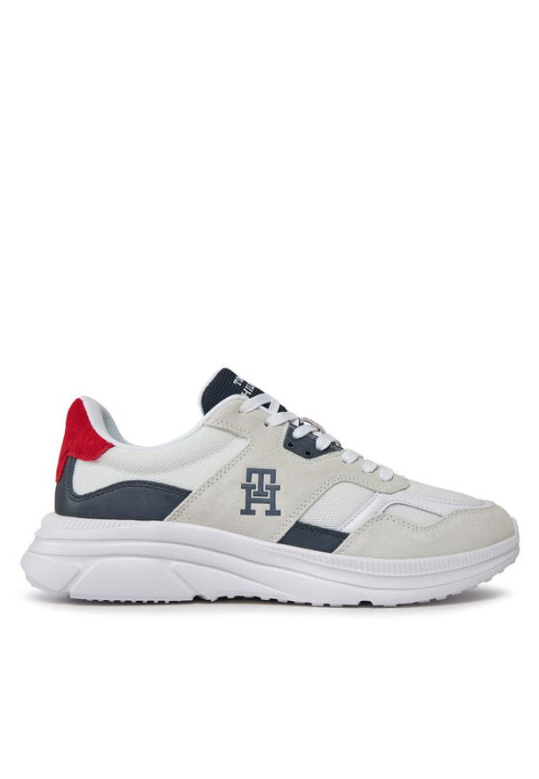 TOMMY HILFIGER - Tommy Hilfiger Sneakersy Modern Runner Lth Mix FM0FM04878 Biały. Kolor: biały. Materiał: materiał