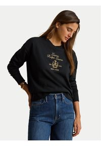 Lauren Ralph Lauren - LAUREN RALPH LAUREN Bluza 200P13944001 Czarny Regular Fit. Kolor: czarny. Materiał: bawełna #1