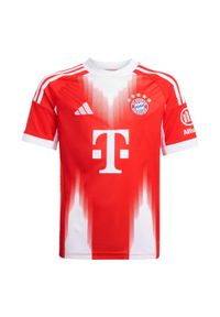 Adidas - Koszulka FC Bayern 25/26 Home Kids. Kolor: czerwony. Sport: piłka nożna