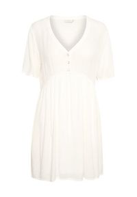 Kaffe Sukienka letnia Tara 10507499 Biały A-Line Fit. Kolor: biały. Materiał: wiskoza. Sezon: lato #5