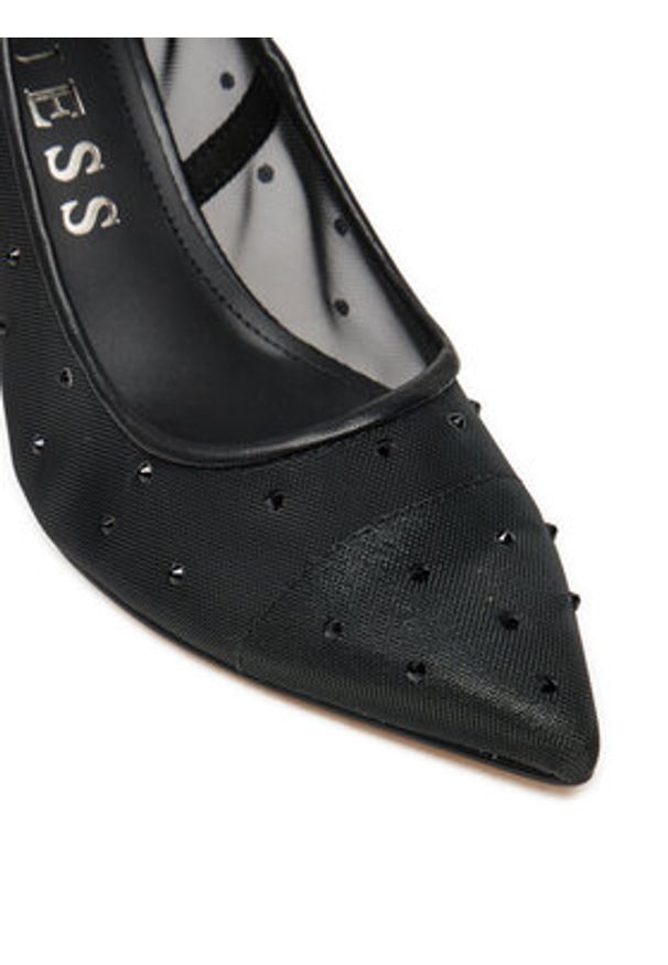 Guess Szpilki Follow FLDFLL FAB08 Czarny. Kolor: czarny. Materiał: materiał. Obcas: na szpilce
