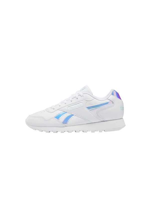 Buty do chodzenia damskie Reebok Glide. Zapięcie: sznurówki. Kolor: biały, wielokolorowy, niebieski. Materiał: materiał. Szerokość cholewki: normalna. Sport: turystyka piesza
