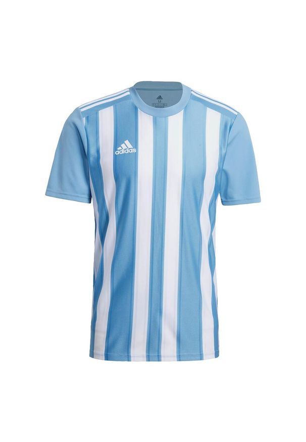 Adidas - Koszulka męska adidas Striped 21 Jersey. Kolor: biały, wielokolorowy, niebieski. Materiał: jersey. Sport: piłka nożna
