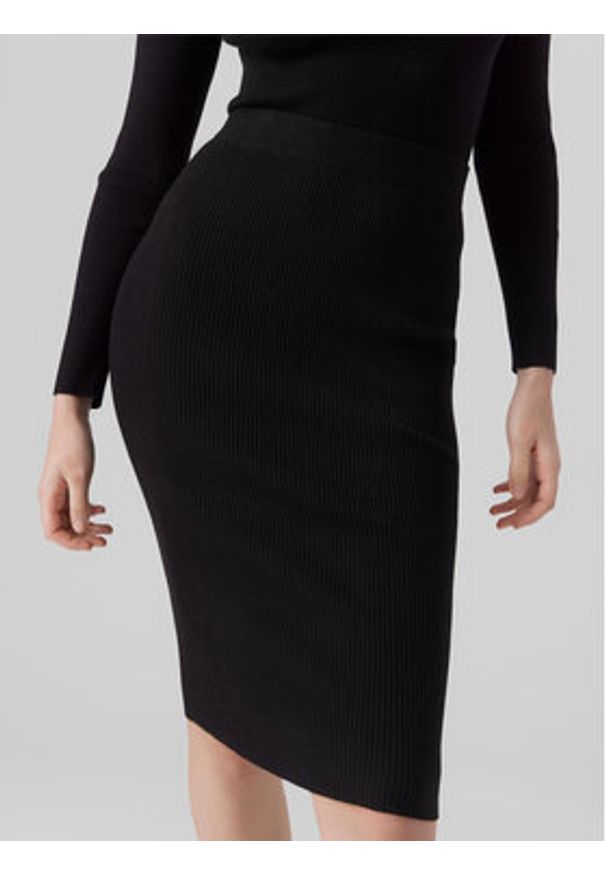 Vero Moda Spódnica ołówkowa 10290677 Czarny Slim Fit. Kolor: czarny. Materiał: syntetyk