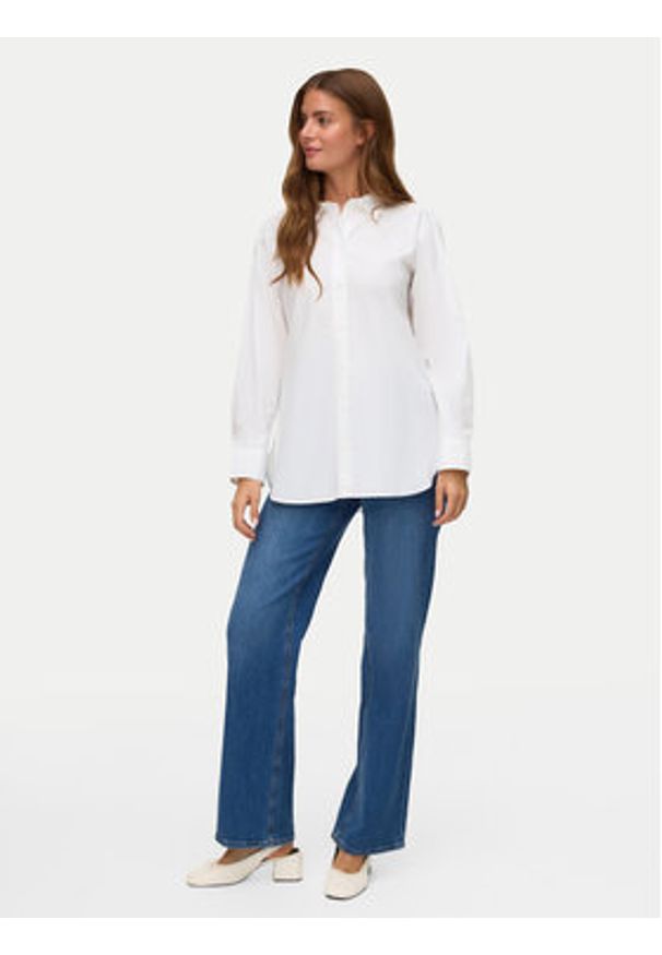 Vero Moda Koszula Elina 10336329 Biały Loose Fit. Kolor: biały. Materiał: bawełna