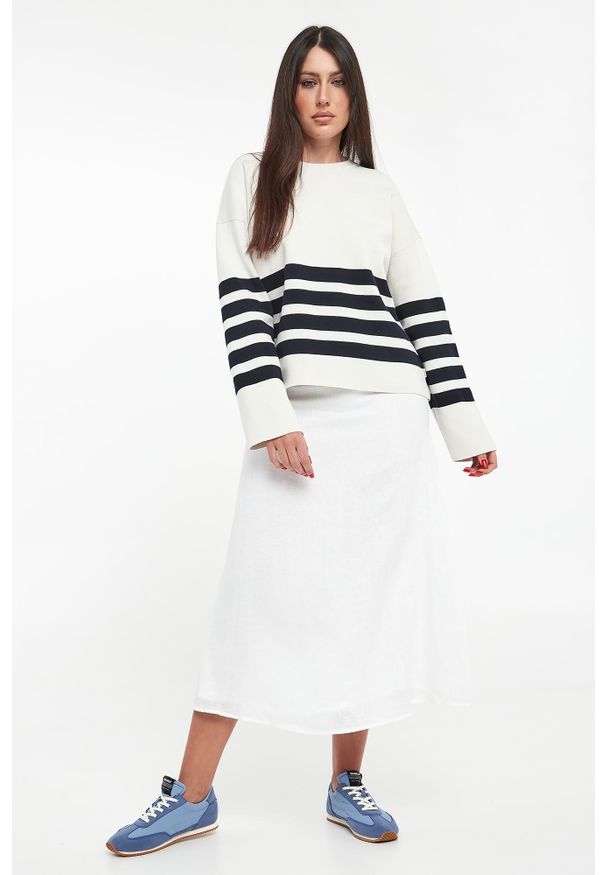 Ecoalf - Sweter damski w paski Koa ECOALF. Wzór: paski