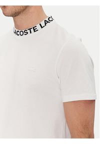 Lacoste T-Shirt TH9582 Biały Regular Fit. Kolor: biały. Materiał: bawełna, syntetyk #4