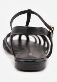 Born2be - Czarne Sandały VICES z Geometrycznymi Paskami Abadia. Okazja: na co dzień. Zapięcie: pasek. Kolor: czarny. Wzór: geometria. Styl: casual, elegancki, klasyczny #8