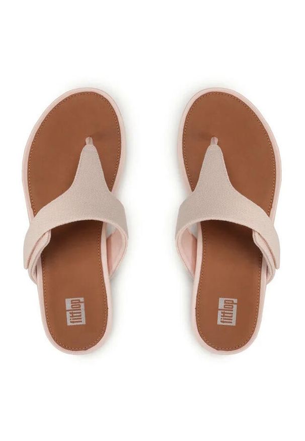 FIT FLOP - Sandały damskie FITFLOP Gracie. Kolor: różowy. Materiał: skóra ekologiczna, materiał. Styl: sportowy