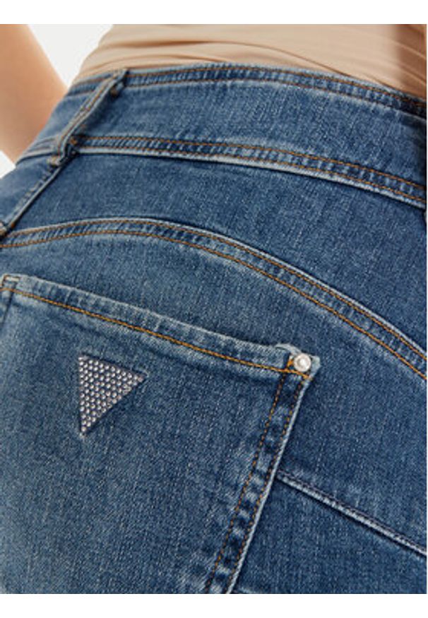 Guess Jeansy W4BA34 D592C Granatowy Skinny Fit. Kolor: niebieski