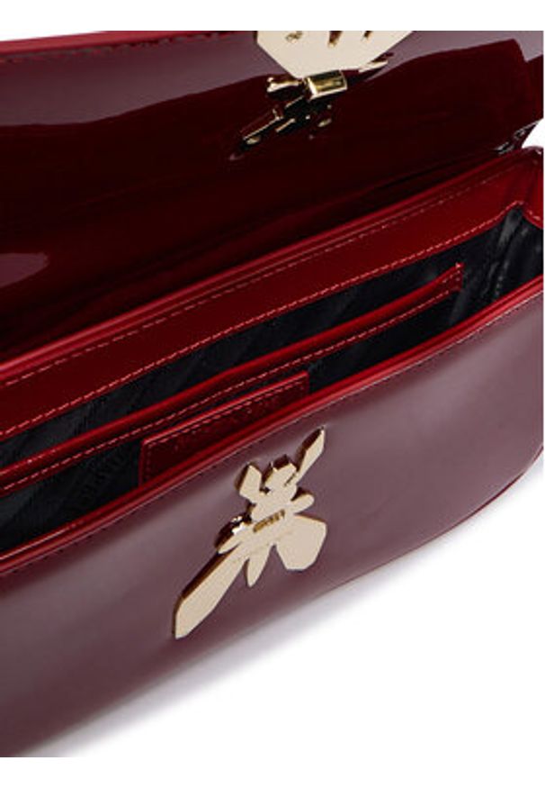 Patrizia Pepe Torebka 8B0231 L125 Bordowy. Kolor: czerwony. Materiał: lakierowane, skórzane