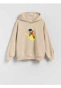 Reserved - Bluza DragonBall - beżowy. Kolor: beżowy. Materiał: bawełna, dzianina #1