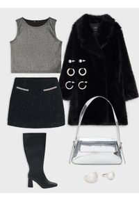 Sinsay - Pierścionki z błyszczącym wykończeniem 2 pack - srebrny. Materiał: srebrne. Kolor: srebrny #1