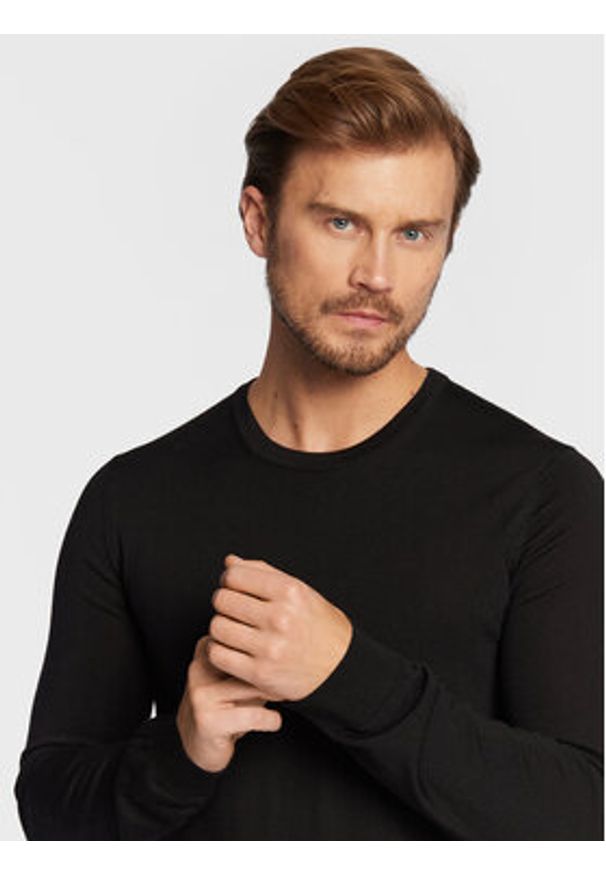Hugo Sweter San Cedric-M1 50476832 Czarny Slim Fit. Kolor: czarny. Materiał: wełna