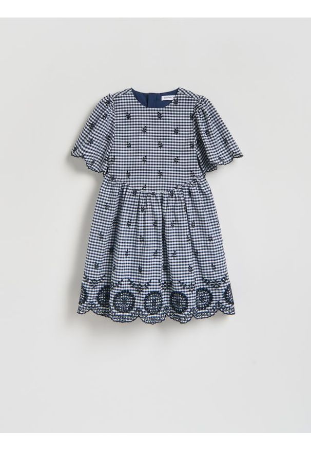 Reserved - Sukienka w kratę - wielobarwny. Materiał: bawełna