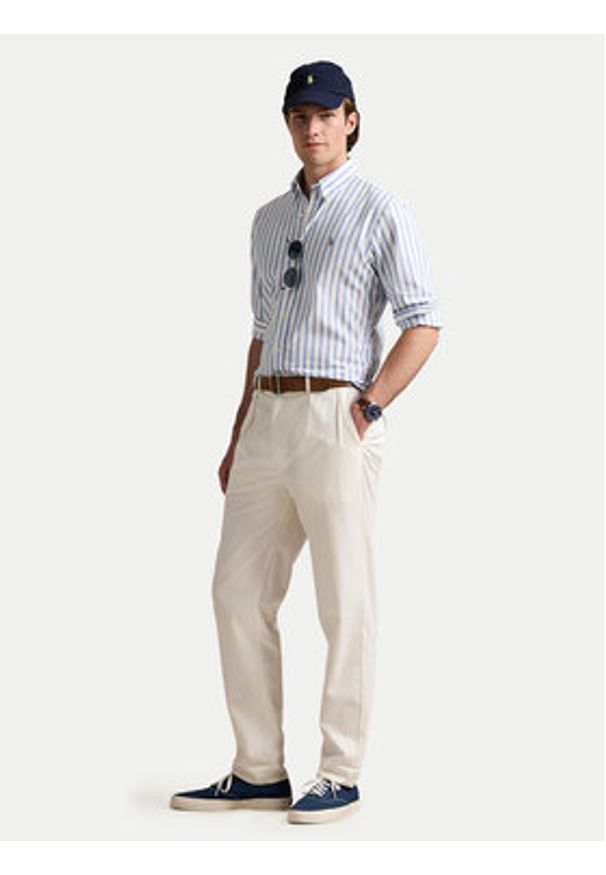 Polo Ralph Lauren Koszula 710906622001 Niebieski Custom Fit. Typ kołnierza: polo. Kolor: niebieski. Materiał: bawełna