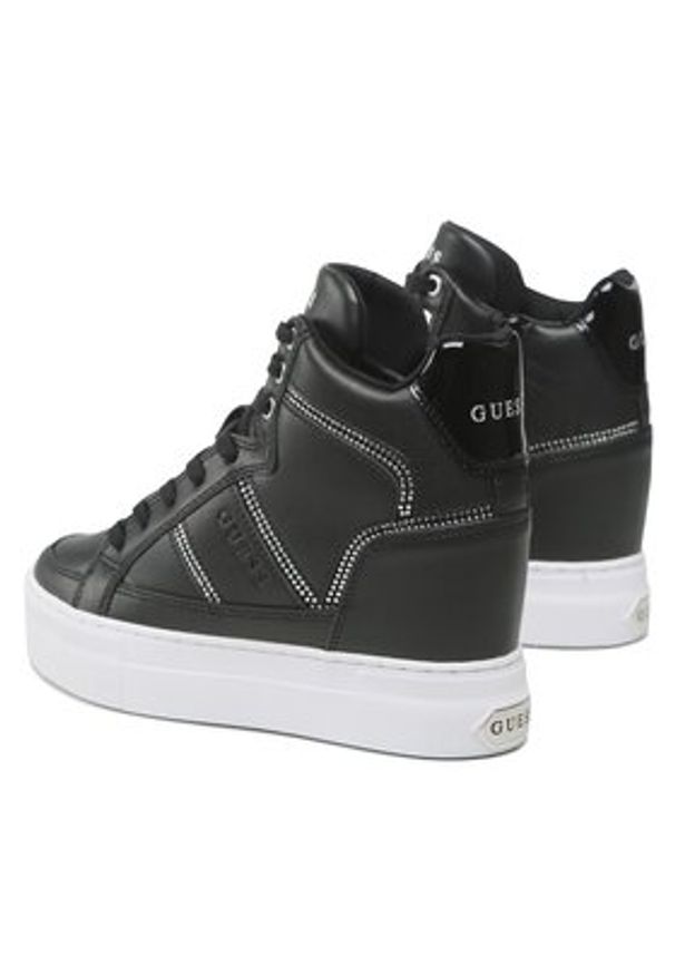 Guess Sneakersy Giala FL5ALA ELE12 Czarny. Kolor: czarny. Materiał: skóra