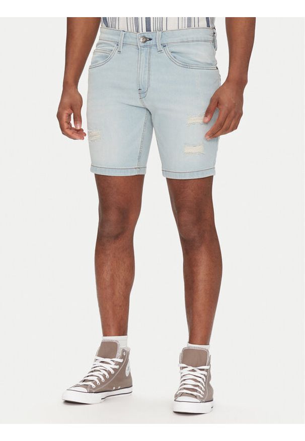 INDICODE Szorty jeansowe Sejer 70-849 Niebieski Slim Fit. Kolor: niebieski. Materiał: bawełna