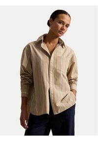 Polo Ralph Lauren Koszula 211B17125001 Beżowy Oversize. Typ kołnierza: polo. Kolor: beżowy. Materiał: bawełna #1