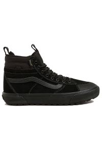 Buty Vans MTE SK8-Hi Waterproof VN000CVTBKA1 - czarne. Kolor: czarny. Materiał: guma, materiał, zamsz. Szerokość cholewki: normalna. Technologia: Primaloft. Sezon: jesień. Model: Vans SK8