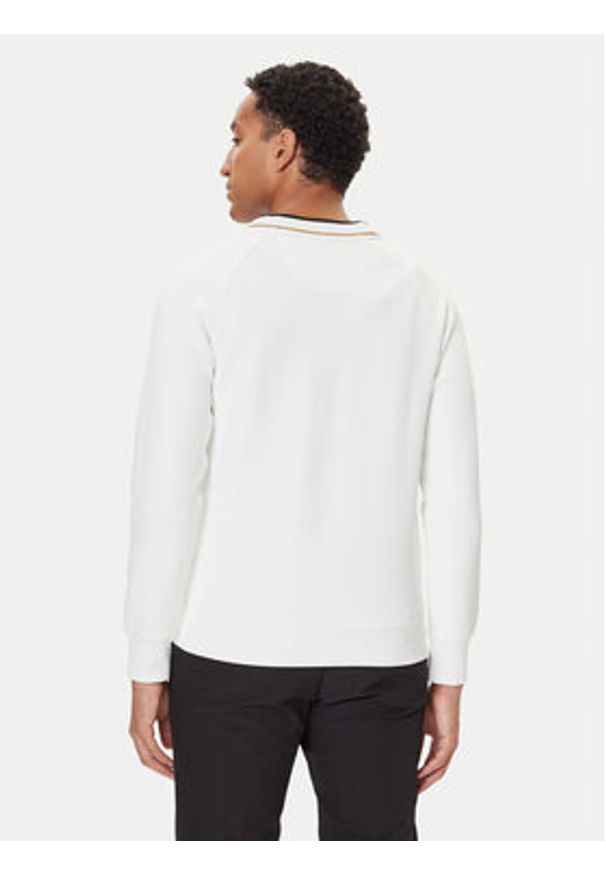 BOSS Kardigan Sardigan 50543472 Biały Relaxed Fit. Kolor: biały. Materiał: bawełna