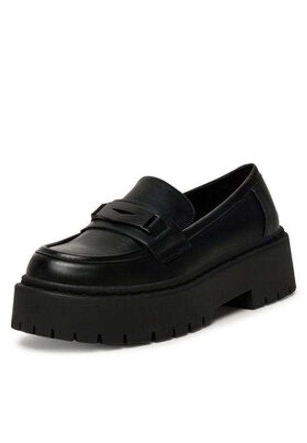 DeeZee Loafersy 13123D-3 Czarny. Kolor: czarny. Materiał: skóra