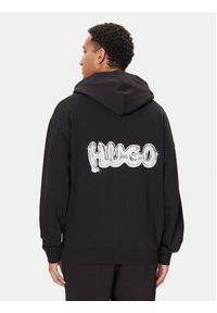 Hugo - HUGO Bluza Nyrohood 50549212 Czarny Loose Fit. Kolor: czarny. Materiał: bawełna #5