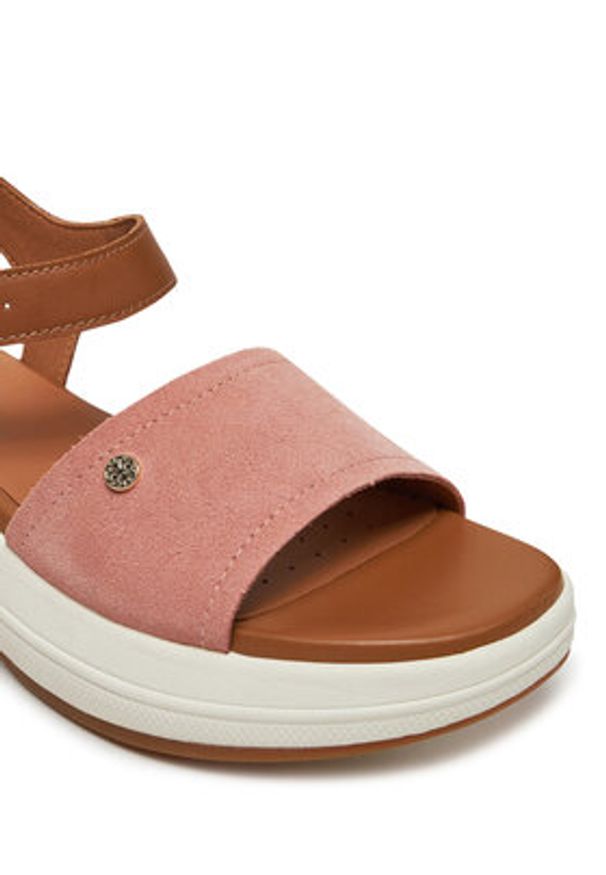 Geox Sandały D Spherica Ecub-3 S D550VA 022BC C5Q5F Różowy. Kolor: różowy. Materiał: skóra, zamsz