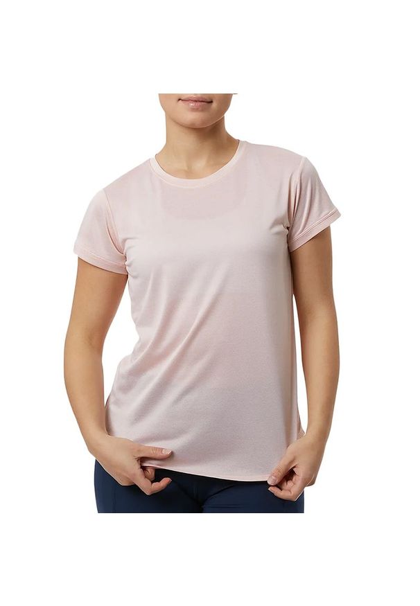 Koszulka New Balance WT11452PH3 - różowa. Kolor: różowy. Materiał: materiał, poliester. Sport: fitness
