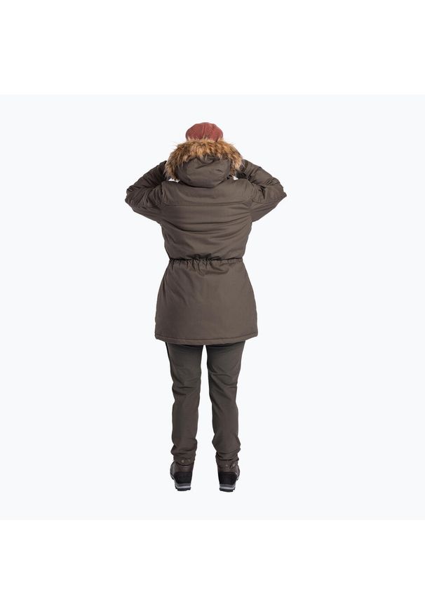 PINEWOOD - Kurtka puchowa damska Pinewood Finnveden Winter Parka. Kolor: zielony. Materiał: puch. Sport: turystyka piesza
