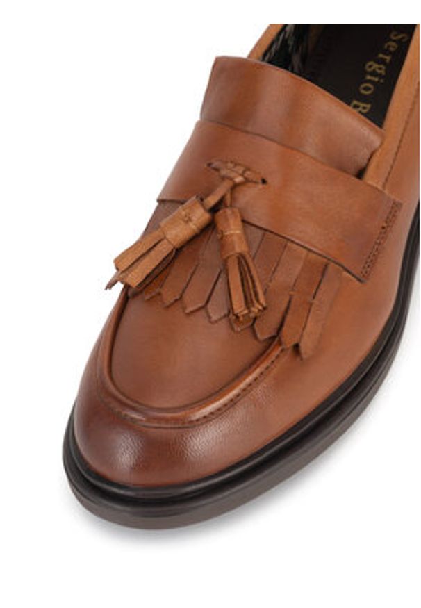 Sergio Bardi Loafersy WI34-GALA-01SB Brązowy. Kolor: brązowy. Materiał: skóra
