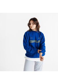 Bluza sportowa oversize unisex Decathlon AFLF niebieska. Kolor: niebieski. Materiał: tkanina, bawełna, elastan, prążkowany, materiał, poliester #1