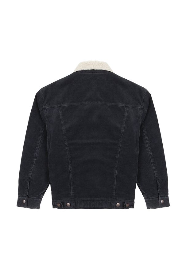 Wrangler - WRANGLER ANTIFIT SHERPA MĘSKA KURTKA SZTRUKSOWA SZTRUKS FADED BLACK W441WLXV6. Materiał: sztruks