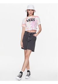 Vans T-Shirt Resort Wash VN0003PS Kolorowy Cropped Fit. Materiał: bawełna. Wzór: kolorowy