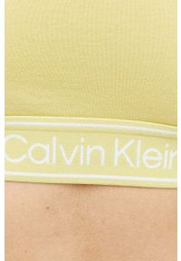 Calvin Klein Underwear biustonosz kolor żółty gładki. Kolor: zielony. Materiał: materiał. Wzór: gładki #3