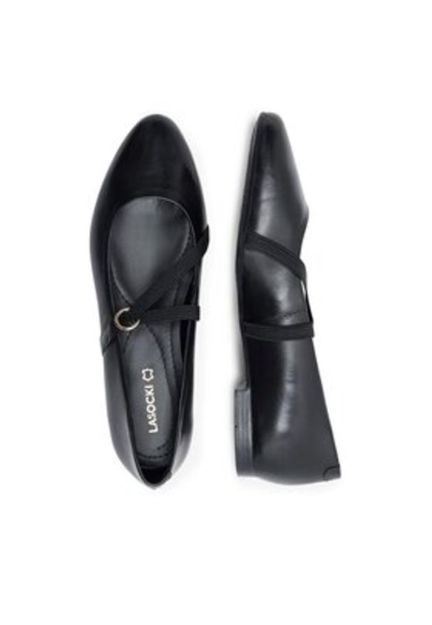 Lasocki Baleriny RST-KAJA-26 Czarny. Kolor: czarny. Materiał: skóra