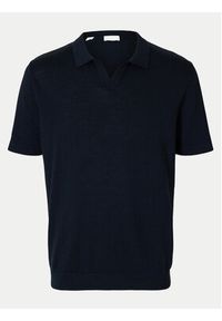 Selected Homme Polo Mattis 16096197 Granatowy Regular Fit. Typ kołnierza: polo. Kolor: niebieski. Materiał: bawełna #2