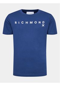 Richmond X T-Shirt UMA23082TS Granatowy Regular Fit. Kolor: niebieski. Materiał: bawełna