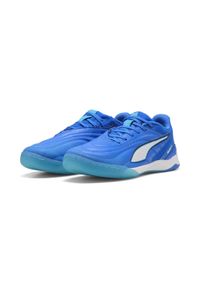 Puma - Buty halowe unisex IBERO PUMA Ultra Blue White Speed. Kolor: niebieski, wielokolorowy, biały. Sport: piłka nożna