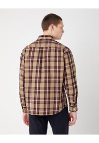 Wrangler - WRANGLER 1 PKT SHIRT MĘSKA KOSZULA W KRATE Z DŁUGIM RĘKAWEM KRATA LEAD GREY W5D61EM24. Długość rękawa: długi rękaw. Długość: długie