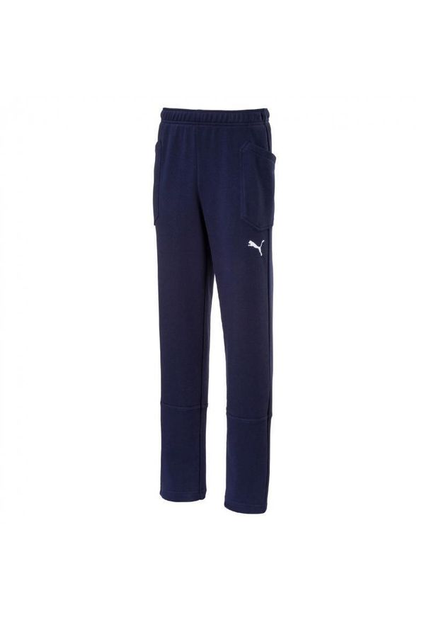 Spodnie dla chłopca Puma Liga Casuals Pants granatowe 655635 06. Kolor: fioletowy, biały, niebieski, wielokolorowy. Sport: piłka nożna