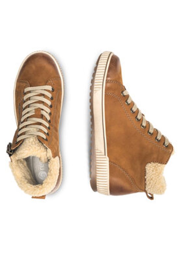 Remonte Trapery D0770-22 Brązowy. Kolor: brązowy. Materiał: materiał