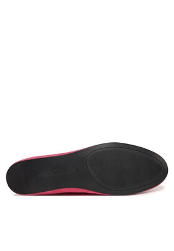 TOMMY HILFIGER - Tommy Hilfiger Baleriny Th Hardware Suede Ballerina FW0FW08655 Różowy. Kolor: różowy. Materiał: zamsz, skóra