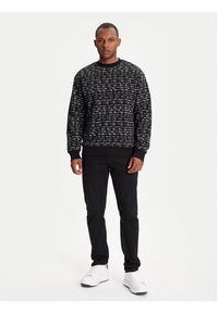 Karl Lagerfeld - KARL LAGERFELD Bluza 705109 553910 Czarny Regular Fit. Typ kołnierza: dekolt w karo. Kolor: czarny. Materiał: bawełna #3