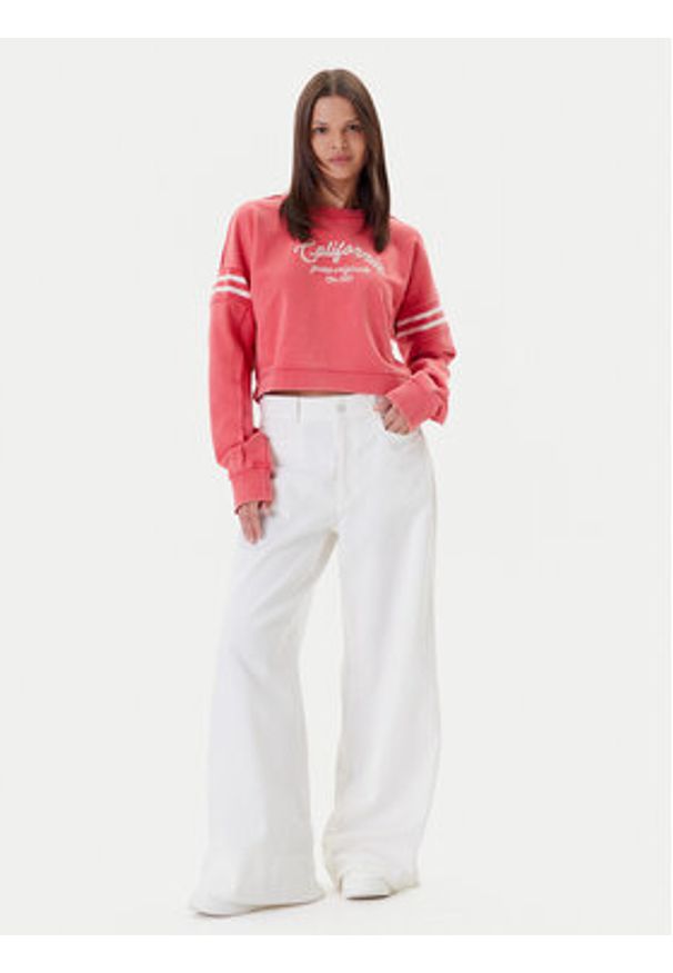 Guess Bluza W5YQ24 K68I4 Koralowy Regular Fit. Kolor: pomarańczowy. Materiał: bawełna
