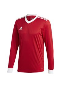 Adidas - Koszulka adidas Tabela 18 JSY L JR CZ5456. Kolor: biały, wielokolorowy, czerwony