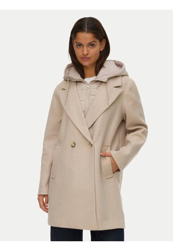 Vero Moda Płaszcz przejściowy Grace 10332379 Beżowy Regular Fit. Kolor: beżowy. Materiał: syntetyk